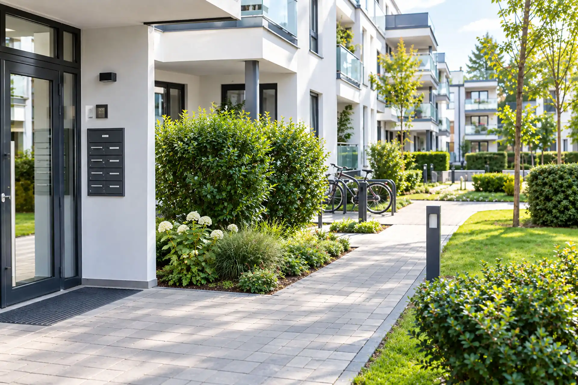 Hausmeisterei und Gartenpflege Kröhl - – in München und rund um den Ebersberger Forst. Zuverlässig für Haus, Hof und Garten. Gepflegte Wege & Außenbereiche. Pflege und Reinigung von Wegen, Höfen und Zufahrten sowie kleinere Instandhaltungs- und Reparaturarbeiten. Moderne Wohnanlage ,it gepflegtem Aussenbereich.